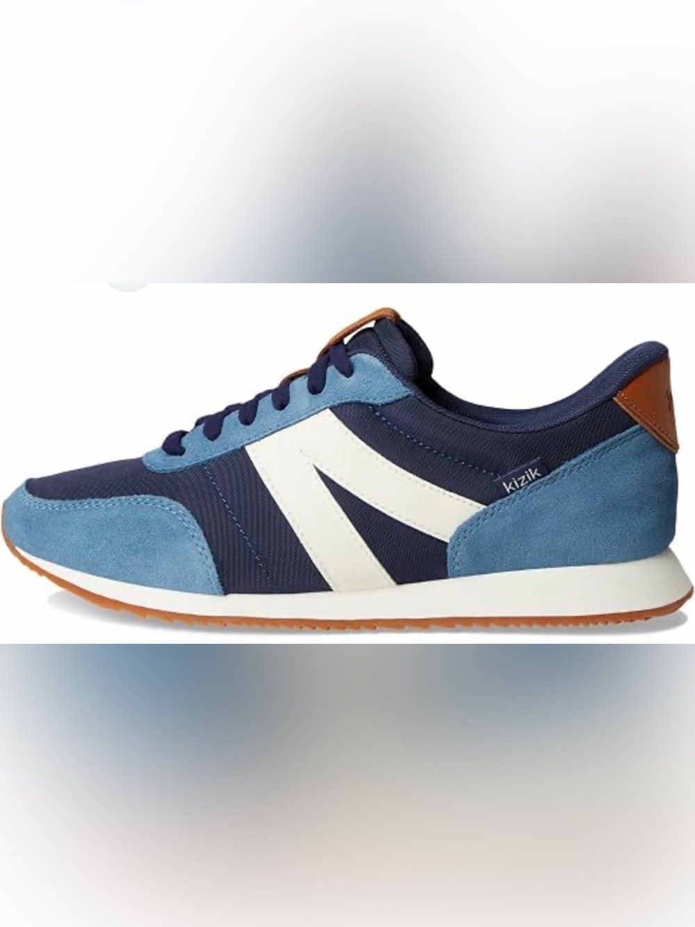 KIZIK- BLUE & CREAM retro tennis shoes - Picture 2 of 8